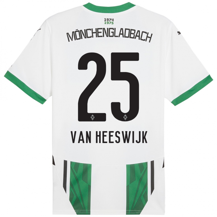 Mujer Camiseta Amber Van Heeswijk #25 Blanco Verde 1ª Equipación 2024/25 La Camisa México