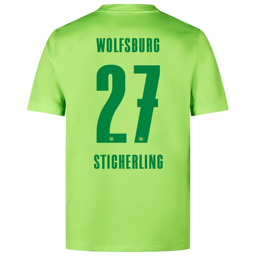 Mujer Camiseta Carl-Anton Sticherling #27 Verde Fluorescente 1ª Equipación 2024/25 La Camisa México