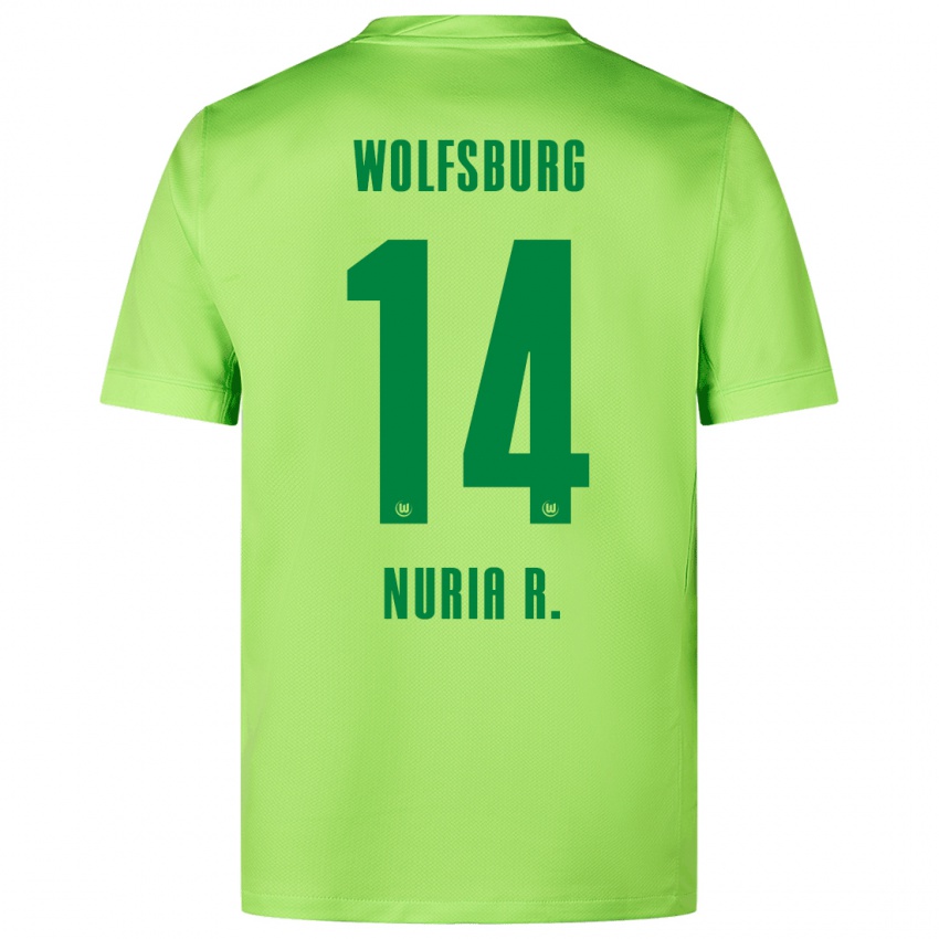 Mujer Camiseta Nuria Rabano #14 Verde Fluorescente 1ª Equipación 2024/25 La Camisa México