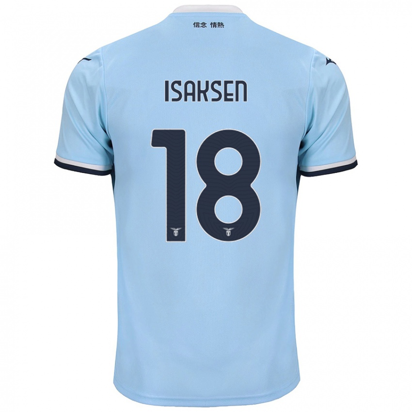 Mujer Camiseta Gustav Isaksen #18 Azul 1ª Equipación 2024/25 La Camisa México