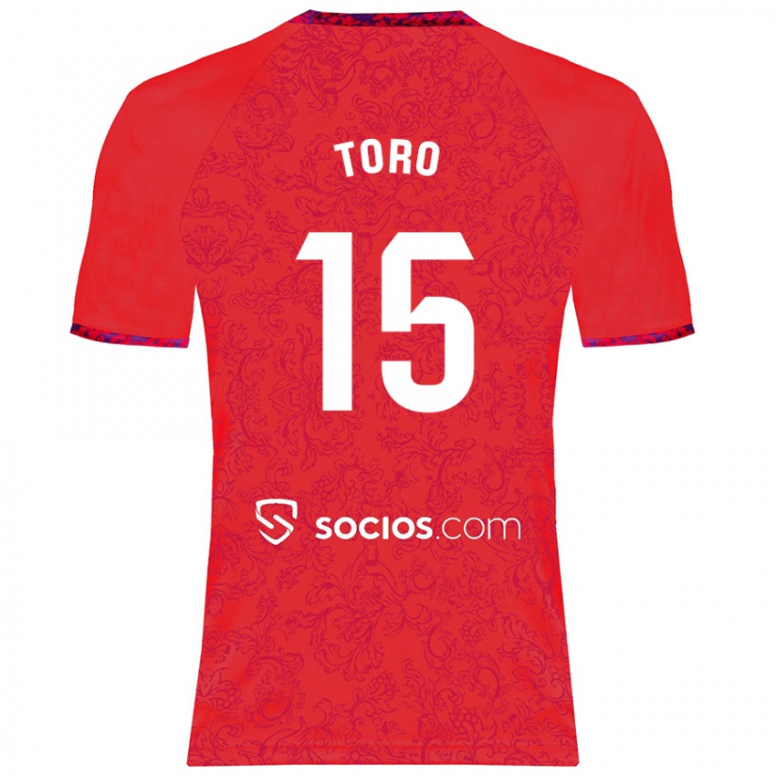 Mujer Camiseta Juanan Toro #15 Rojo 2ª Equipación 2024/25 La Camisa México