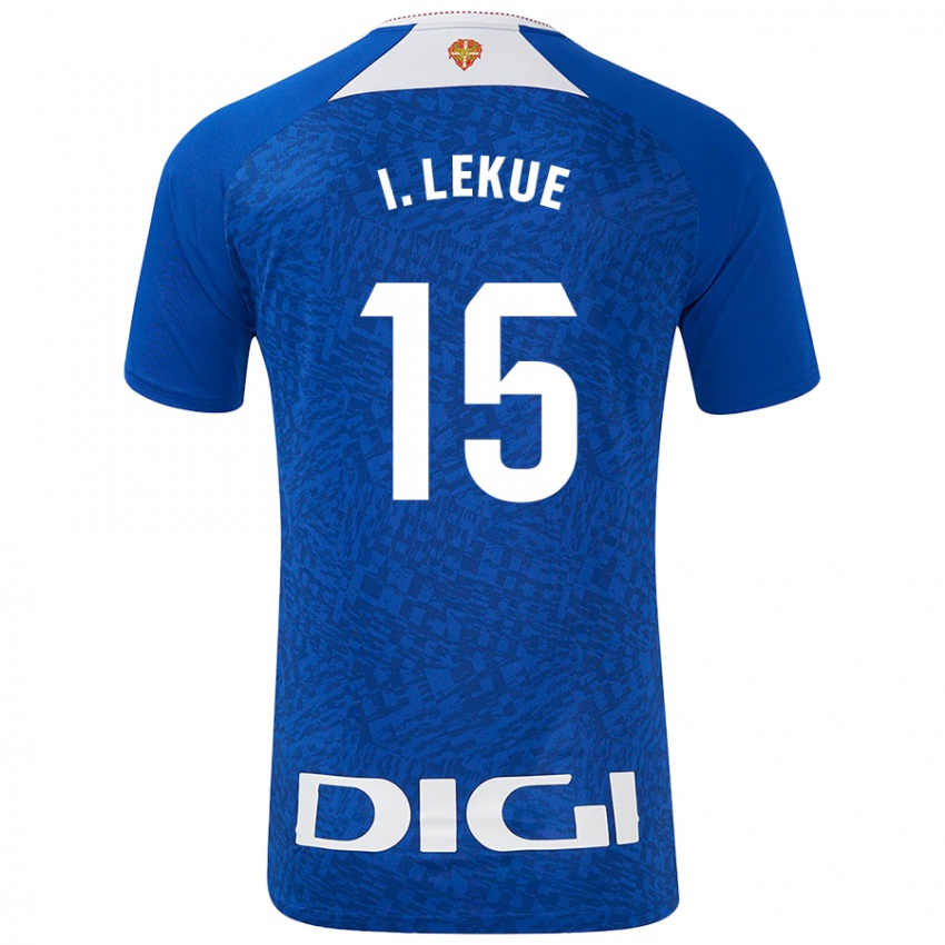 Mujer Camiseta Inigo Lekue #15 Azul Real 2ª Equipación 2024/25 La Camisa México