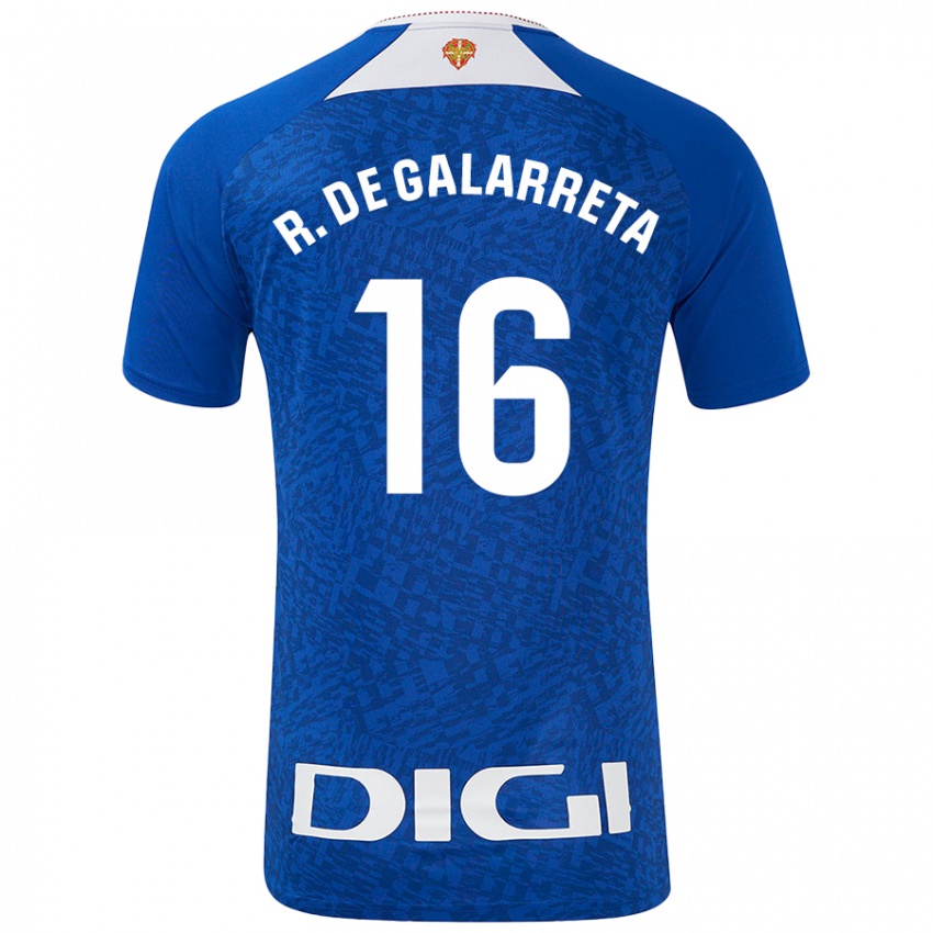 Mujer Camiseta Iñigo Ruiz De Galarreta #16 Azul Real 2ª Equipación 2024/25 La Camisa México