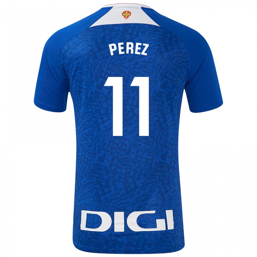 Mujer Camiseta Adrián Pérez #11 Azul Real 2ª Equipación 2024/25 La Camisa México