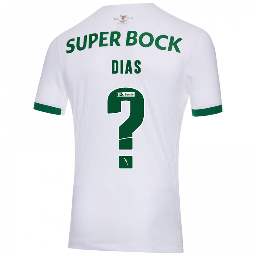 Mujer Camiseta Lucas Dias #0 Blanco Verde 2ª Equipación 2024/25 La Camisa México