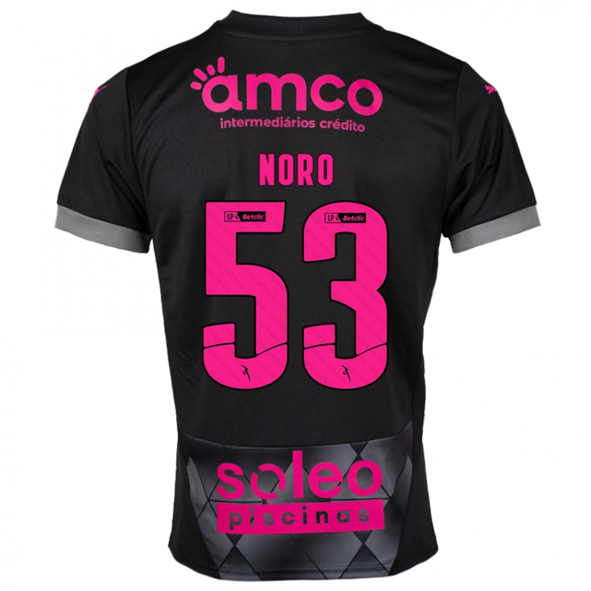 Mujer Camiseta Jonatás Noro #53 Negro Rosa 2ª Equipación 2024/25 La Camisa México