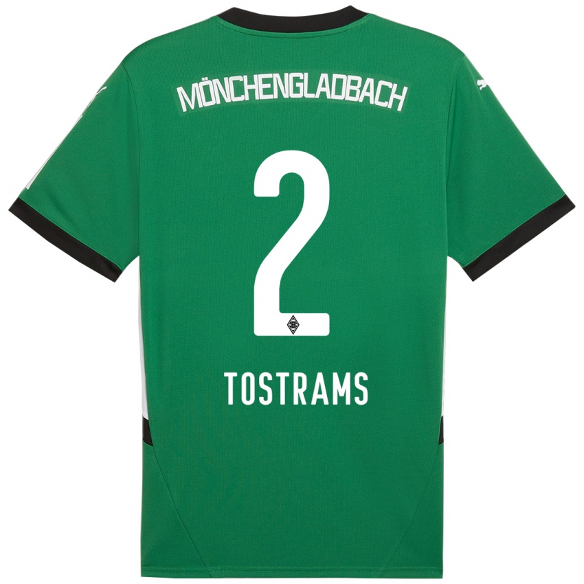 Mujer Camiseta Eva Tostrams #2 Verde Blanco 2ª Equipación 2024/25 La Camisa México