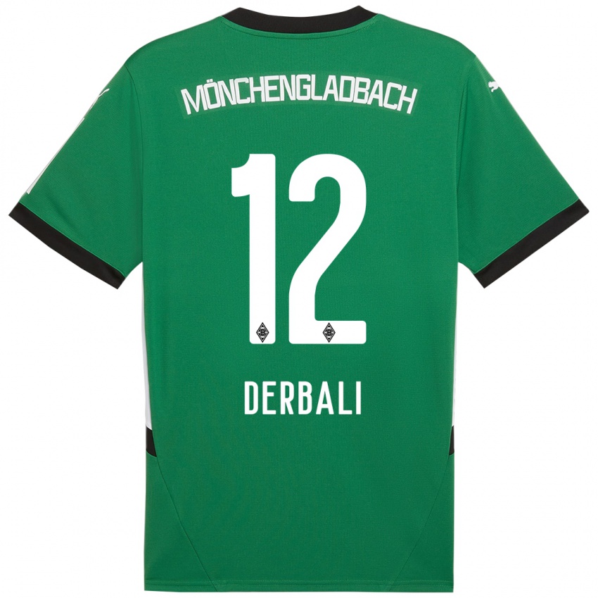 Mujer Camiseta Louisa Derbali #12 Verde Blanco 2ª Equipación 2024/25 La Camisa México