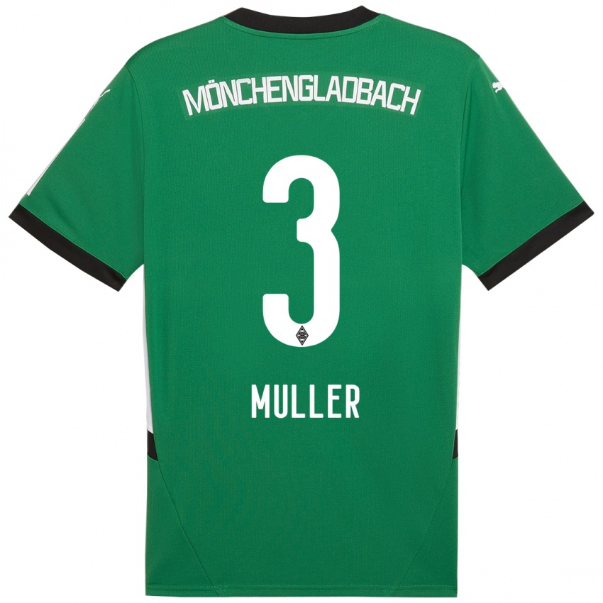 Mujer Camiseta Barbara Müller #3 Verde Blanco 2ª Equipación 2024/25 La Camisa México