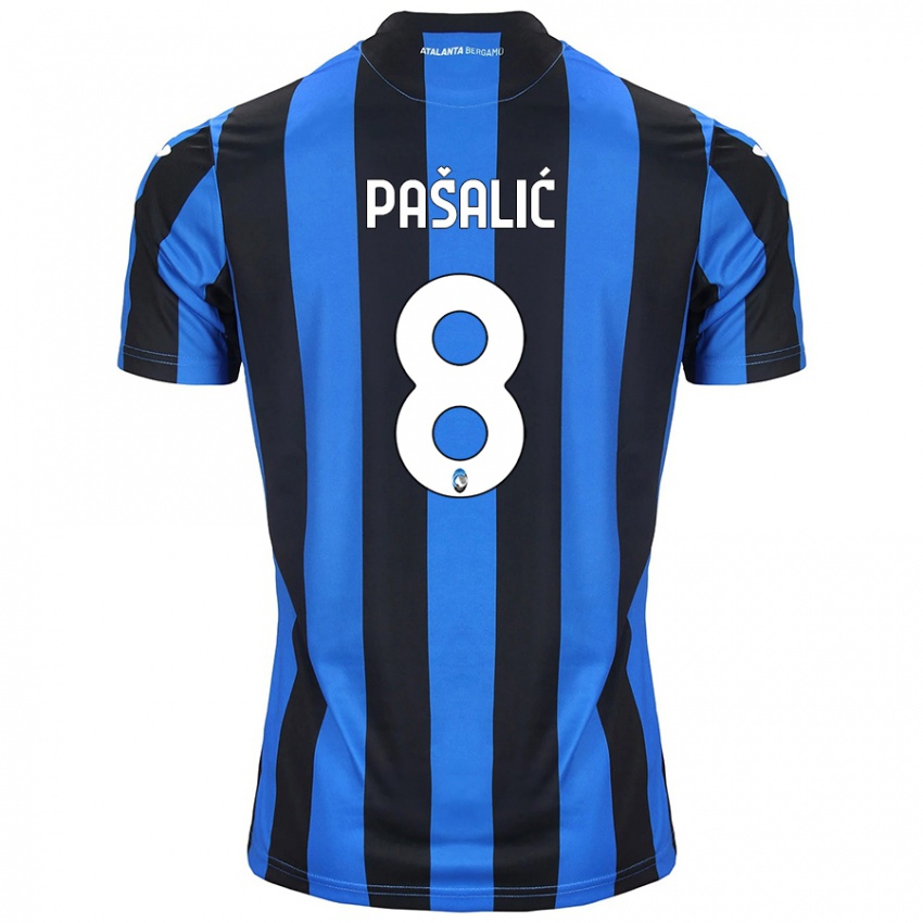 Niño Camiseta Mario Pasalic #8 Azul Negro 1ª Equipación 2024/25 La Camisa México