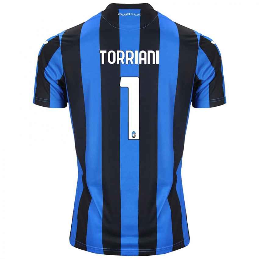 Niño Camiseta Andrea Torriani #1 Azul Negro 1ª Equipación 2024/25 La Camisa México