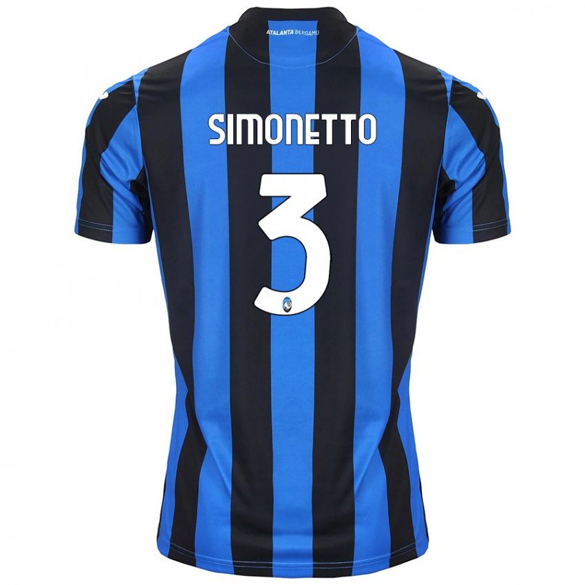 Niño Camiseta Federico Simonetto #3 Azul Negro 1ª Equipación 2024/25 La Camisa México