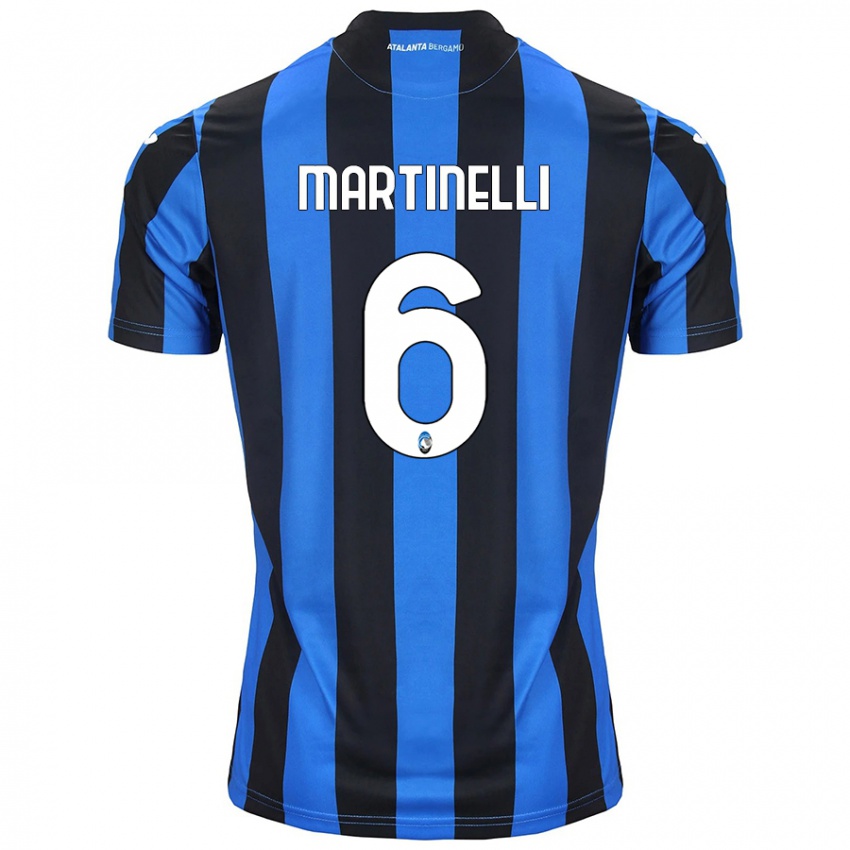 Niño Camiseta Gabriel Martinelli #6 Azul Negro 1ª Equipación 2024/25 La Camisa México