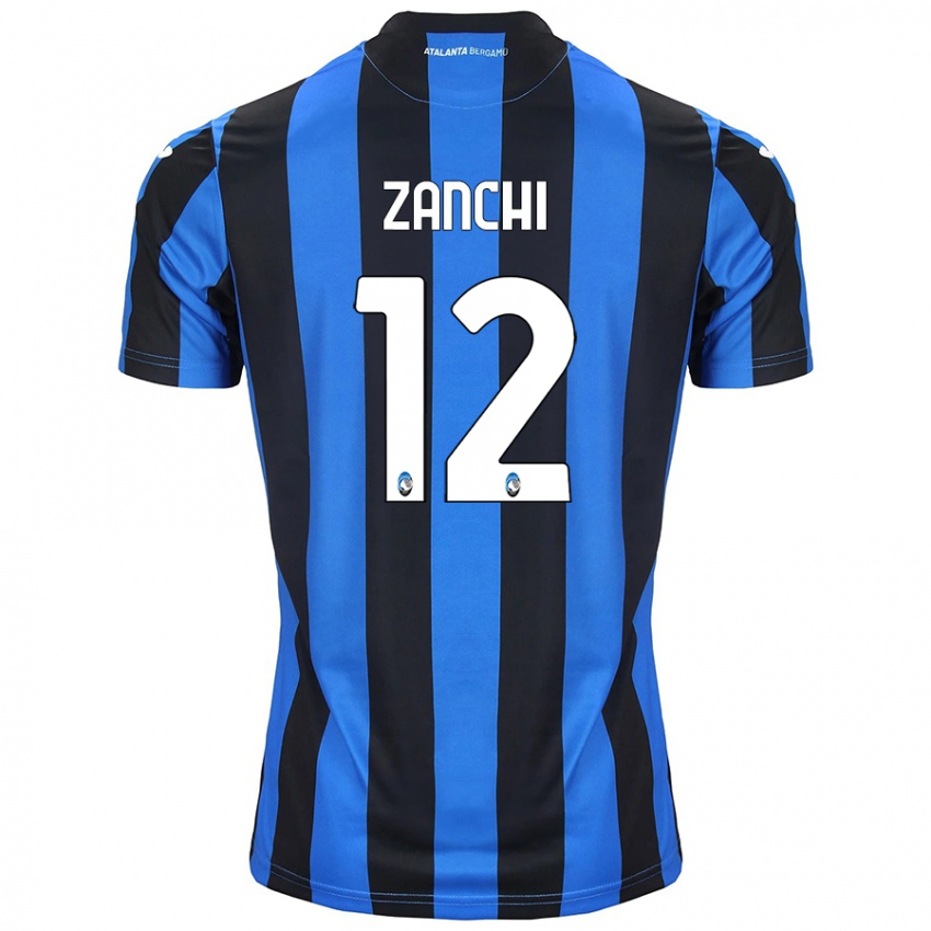 Niño Camiseta Edoardo Zanchi #12 Azul Negro 1ª Equipación 2024/25 La Camisa México