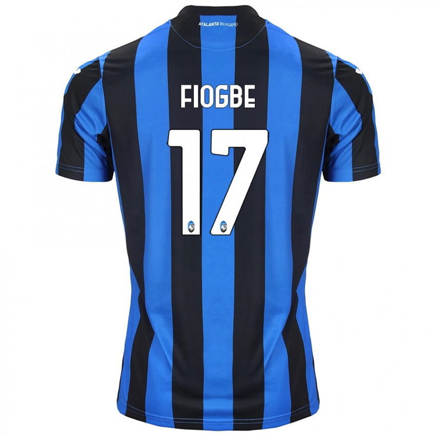 Niño Camiseta Candas Fiogbe #17 Azul Negro 1ª Equipación 2024/25 La Camisa México