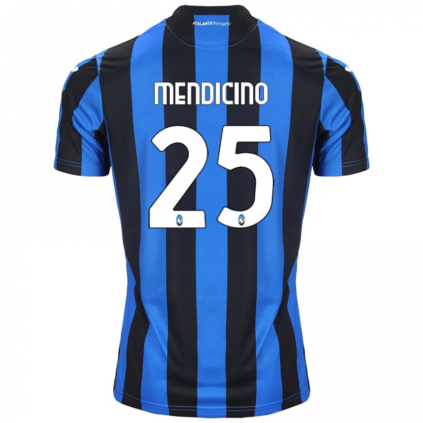 Niño Camiseta Leonardo Mendicino #25 Azul Negro 1ª Equipación 2024/25 La Camisa México