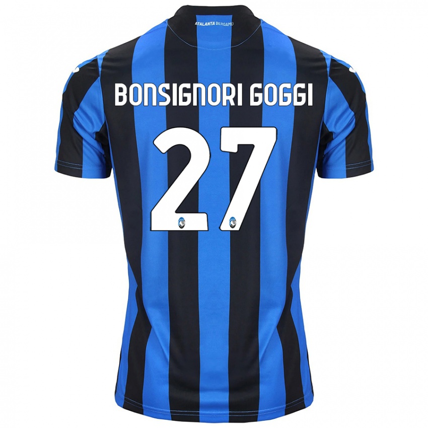 Niño Camiseta Lorenzo Bonsignori Goggi #27 Azul Negro 1ª Equipación 2024/25 La Camisa México