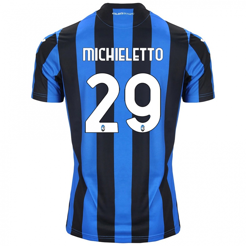 Niño Camiseta Andrea Michieletto #29 Azul Negro 1ª Equipación 2024/25 La Camisa México