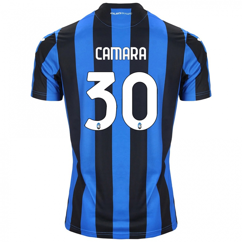 Niño Camiseta Henry Camara #30 Azul Negro 1ª Equipación 2024/25 La Camisa México