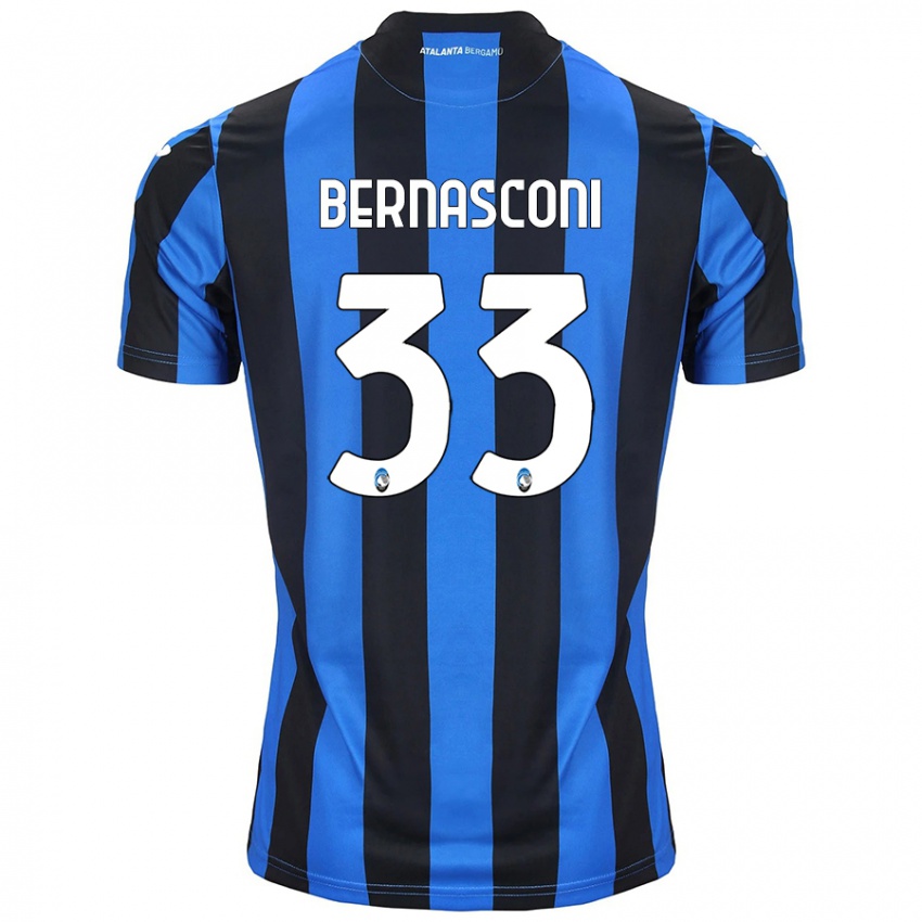 Niño Camiseta Lorenzo Bernasconi #33 Azul Negro 1ª Equipación 2024/25 La Camisa México