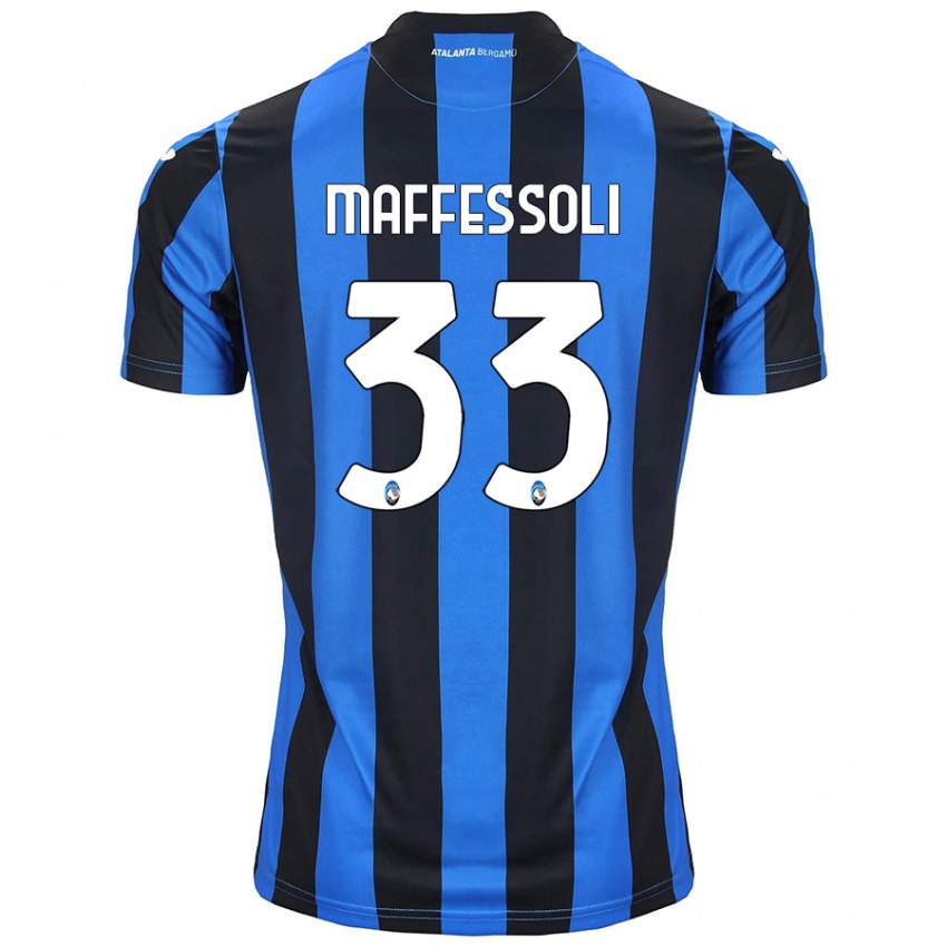 Niño Camiseta Manuel Maffessoli #33 Azul Negro 1ª Equipación 2024/25 La Camisa México