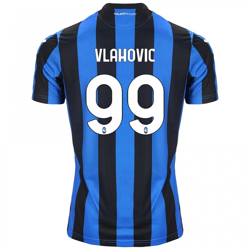 Niño Camiseta Vanja Vlahovic #99 Azul Negro 1ª Equipación 2024/25 La Camisa México