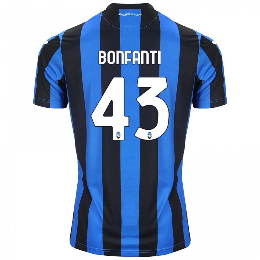 Niño Camiseta Giovanni Bonfanti #43 Azul Negro 1ª Equipación 2024/25 La Camisa México