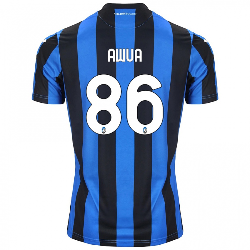 Niño Camiseta Theophilus Awua #86 Azul Negro 1ª Equipación 2024/25 La Camisa México