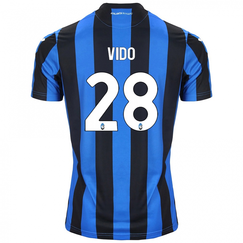 Niño Camiseta Luca Vido #28 Azul Negro 1ª Equipación 2024/25 La Camisa México