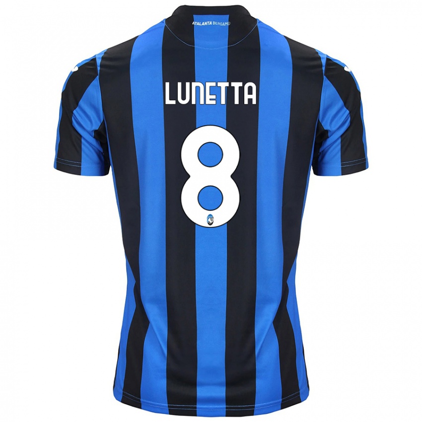 Niño Camiseta Gabriel Lunetta #8 Azul Negro 1ª Equipación 2024/25 La Camisa México