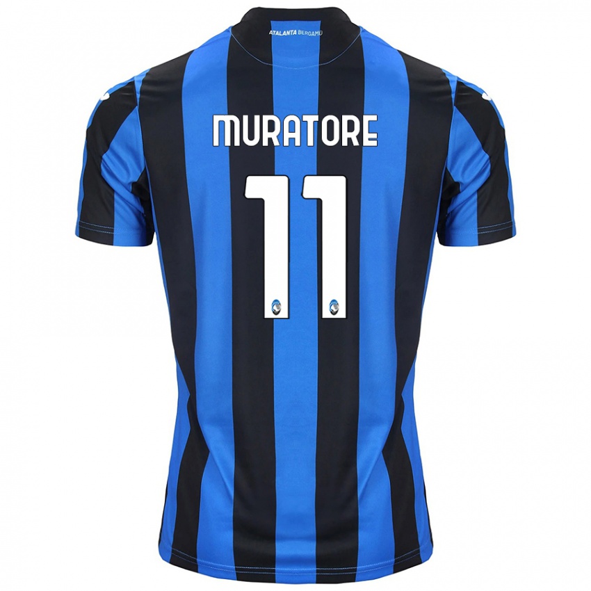 Niño Camiseta Simone Muratore #11 Azul Negro 1ª Equipación 2024/25 La Camisa México