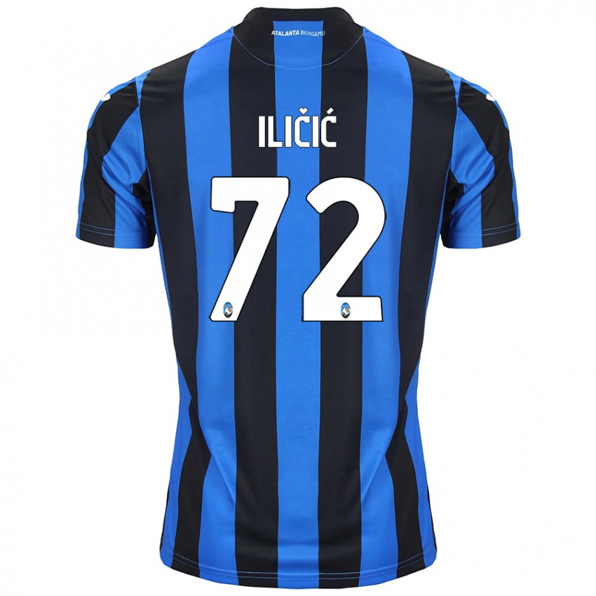 Niño Camiseta Josip Ilicic #72 Azul Negro 1ª Equipación 2024/25 La Camisa México