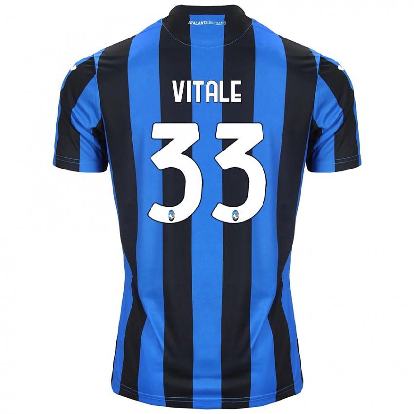 Niño Camiseta Francesca Vitale #33 Azul Negro 1ª Equipación 2024/25 La Camisa México