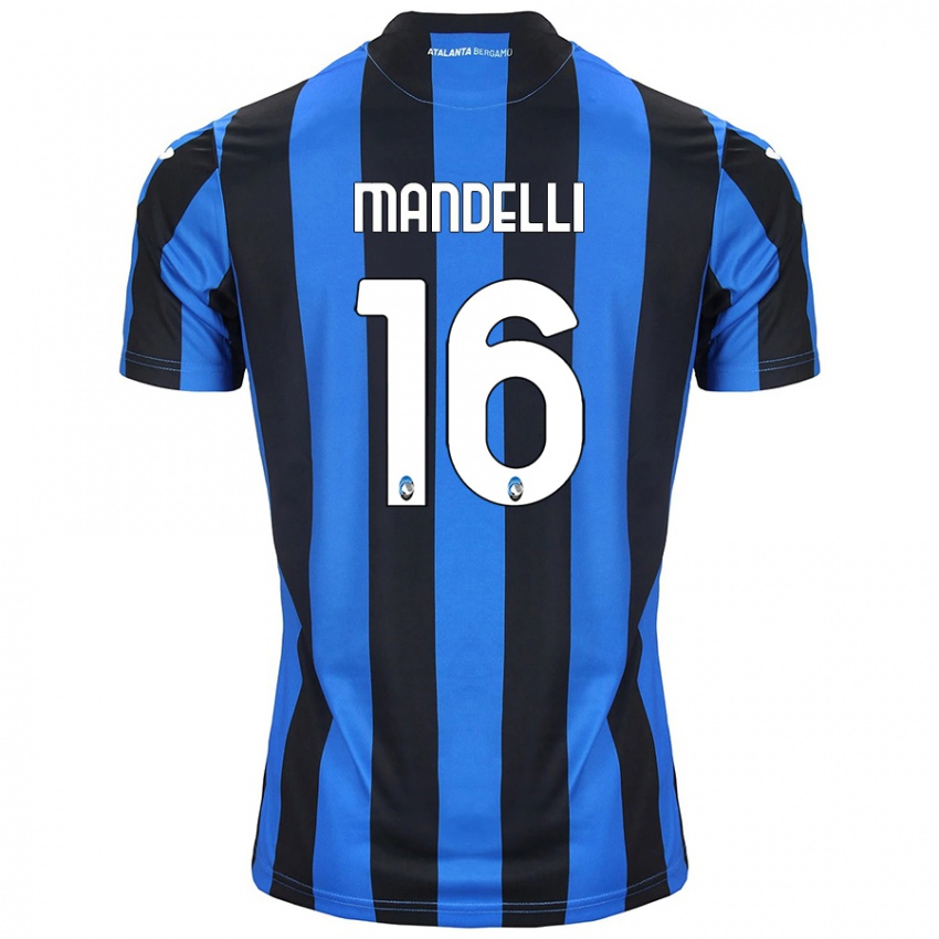 Niño Camiseta Giulia Mandelli #16 Azul Negro 1ª Equipación 2024/25 La Camisa México