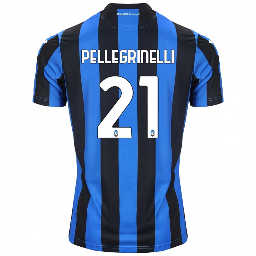 Niño Camiseta Giorgia Pellegrinelli #21 Azul Negro 1ª Equipación 2024/25 La Camisa México