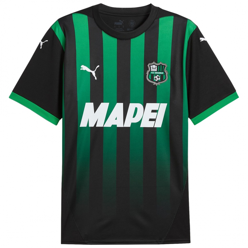 Niño Camiseta Giacomo Satalino #12 Negro Verde Oscuro 1ª Equipación 2024/25 La Camisa México