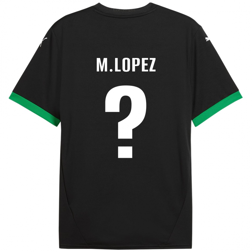 Niño Camiseta Maxime López #0 Negro Verde Oscuro 1ª Equipación 2024/25 La Camisa México