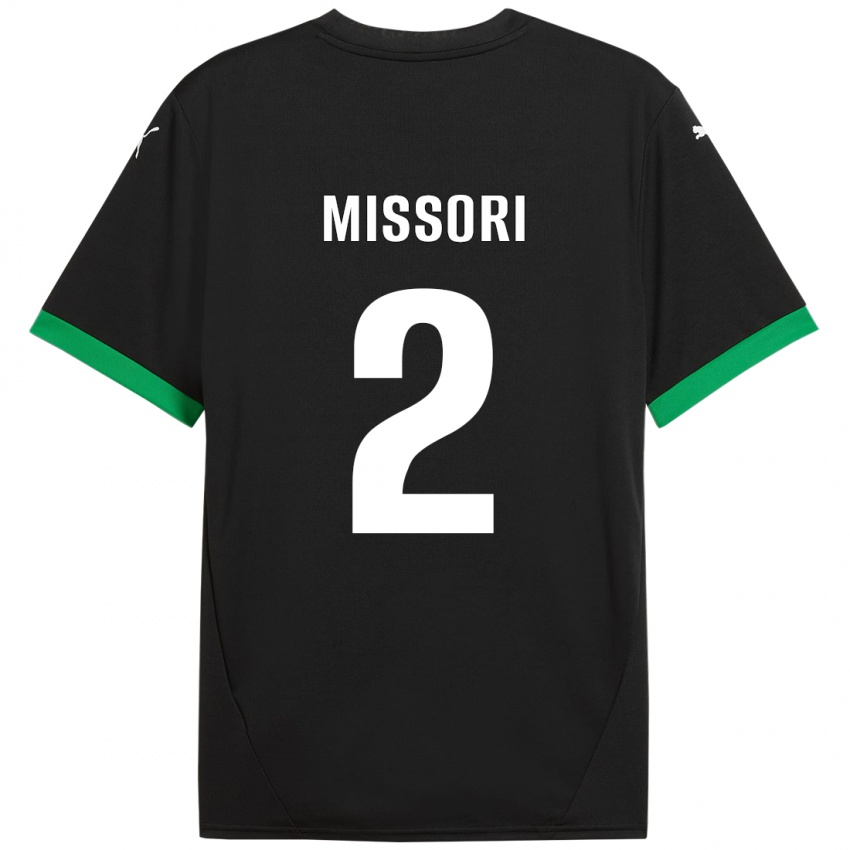 Niño Camiseta Filippo Missori #2 Negro Verde Oscuro 1ª Equipación 2024/25 La Camisa México