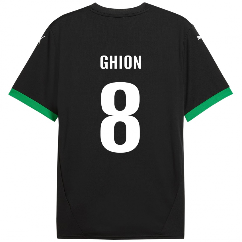 Niño Camiseta Andrea Ghion #8 Negro Verde Oscuro 1ª Equipación 2024/25 La Camisa México