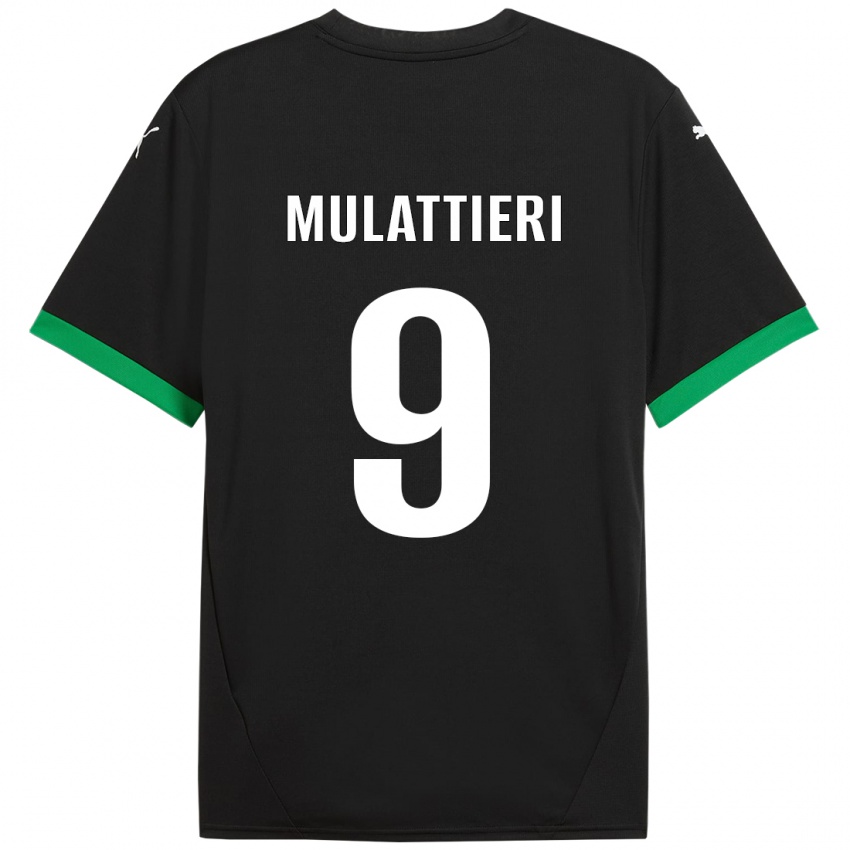 Niño Camiseta Samuele Mulattieri #9 Negro Verde Oscuro 1ª Equipación 2024/25 La Camisa México