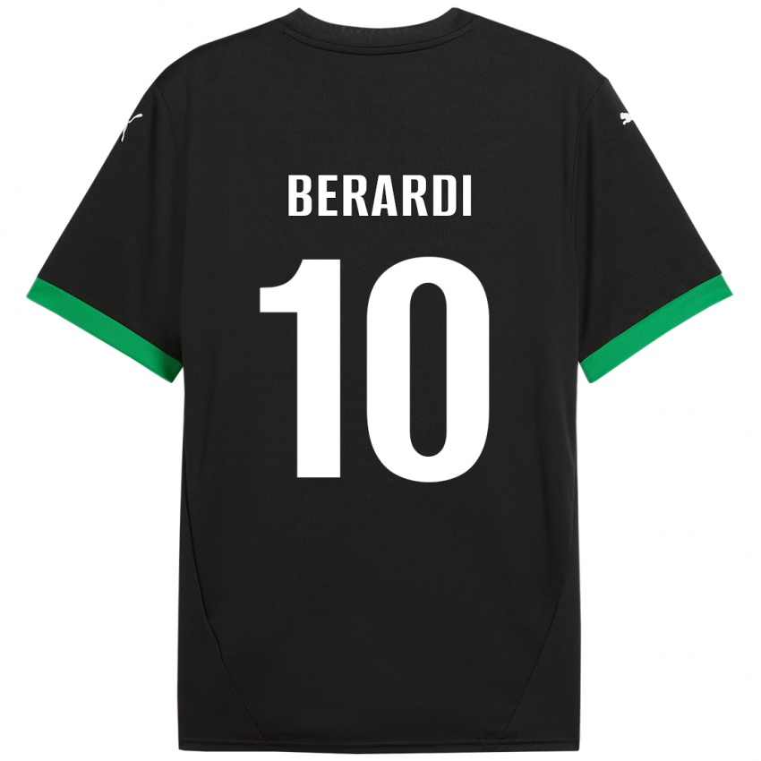 Niño Camiseta Domenico Berardi #10 Negro Verde Oscuro 1ª Equipación 2024/25 La Camisa México