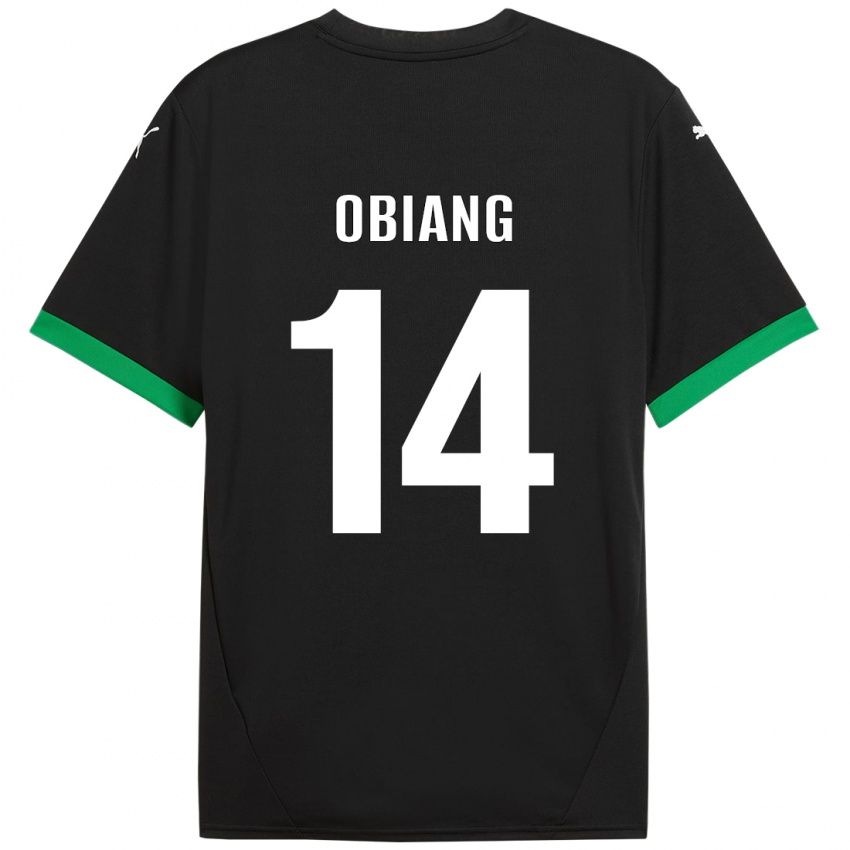 Niño Camiseta Pedro Obiang #14 Negro Verde Oscuro 1ª Equipación 2024/25 La Camisa México