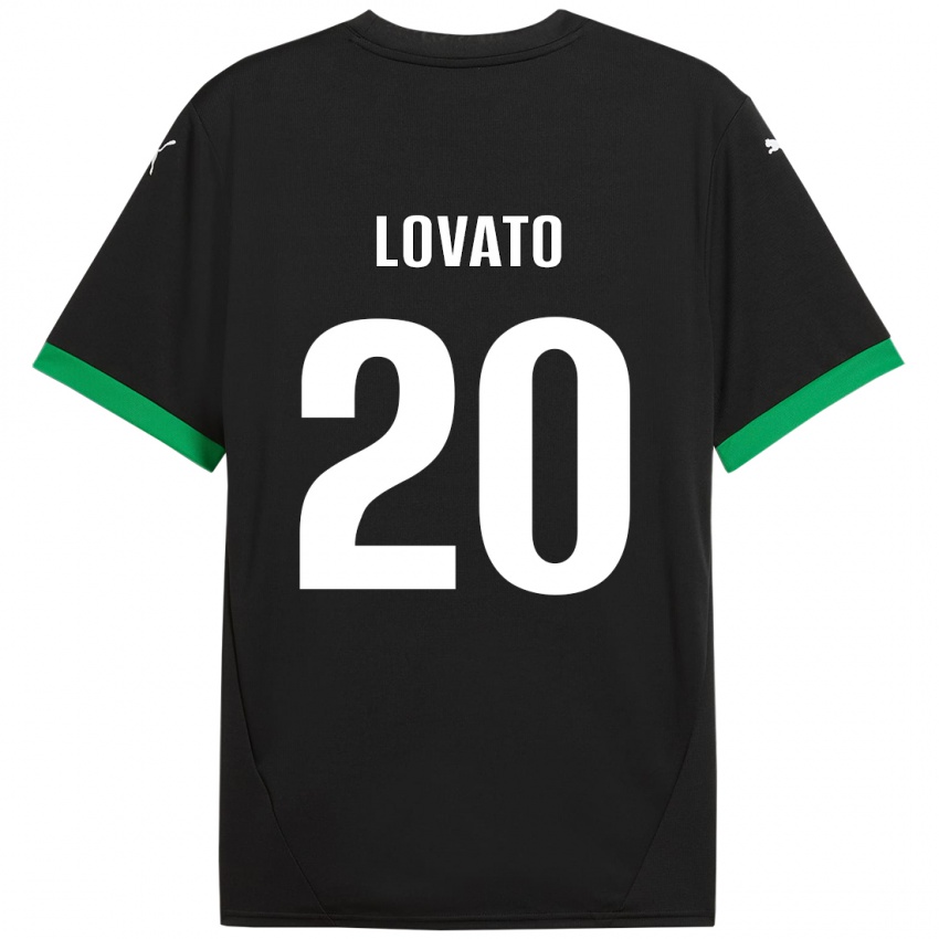 Niño Camiseta Matteo Lovato #20 Negro Verde Oscuro 1ª Equipación 2024/25 La Camisa México