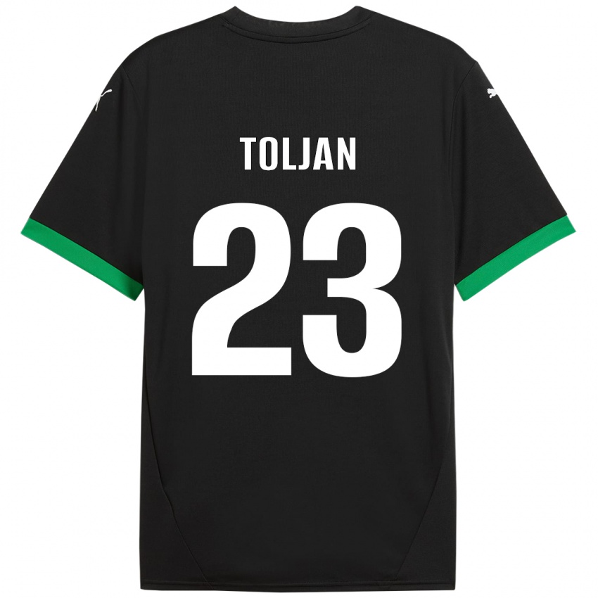 Niño Camiseta Jeremy Toljan #23 Negro Verde Oscuro 1ª Equipación 2024/25 La Camisa México