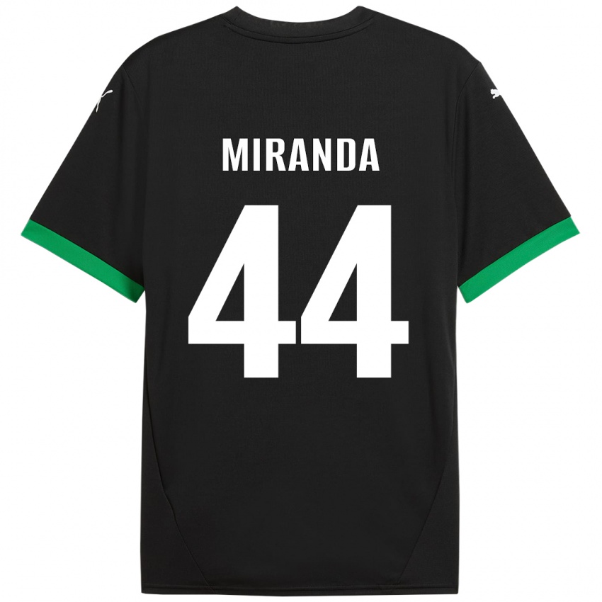 Niño Camiseta Kevin Miranda #44 Negro Verde Oscuro 1ª Equipación 2024/25 La Camisa México