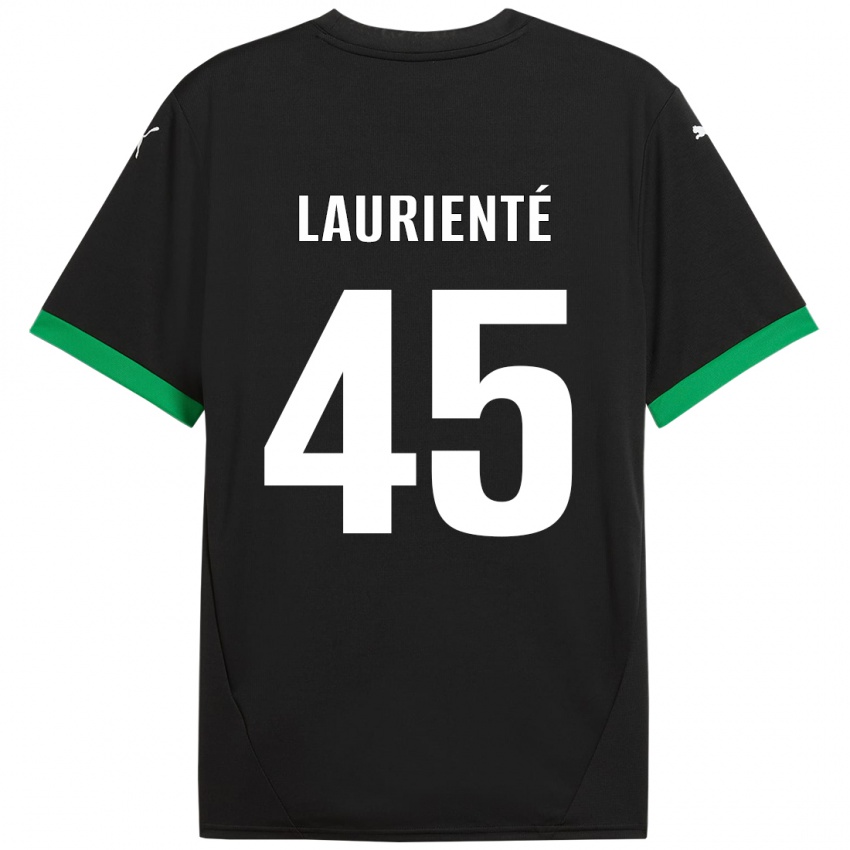 Niño Camiseta Armand Laurienté #45 Negro Verde Oscuro 1ª Equipación 2024/25 La Camisa México