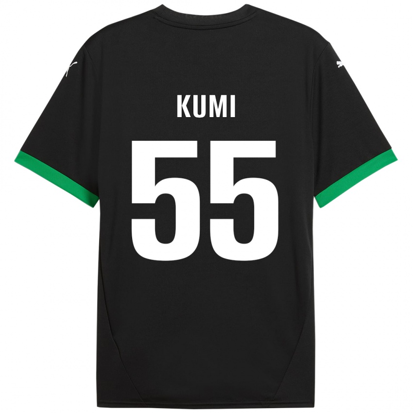 Niño Camiseta Justin Kumi #55 Negro Verde Oscuro 1ª Equipación 2024/25 La Camisa México