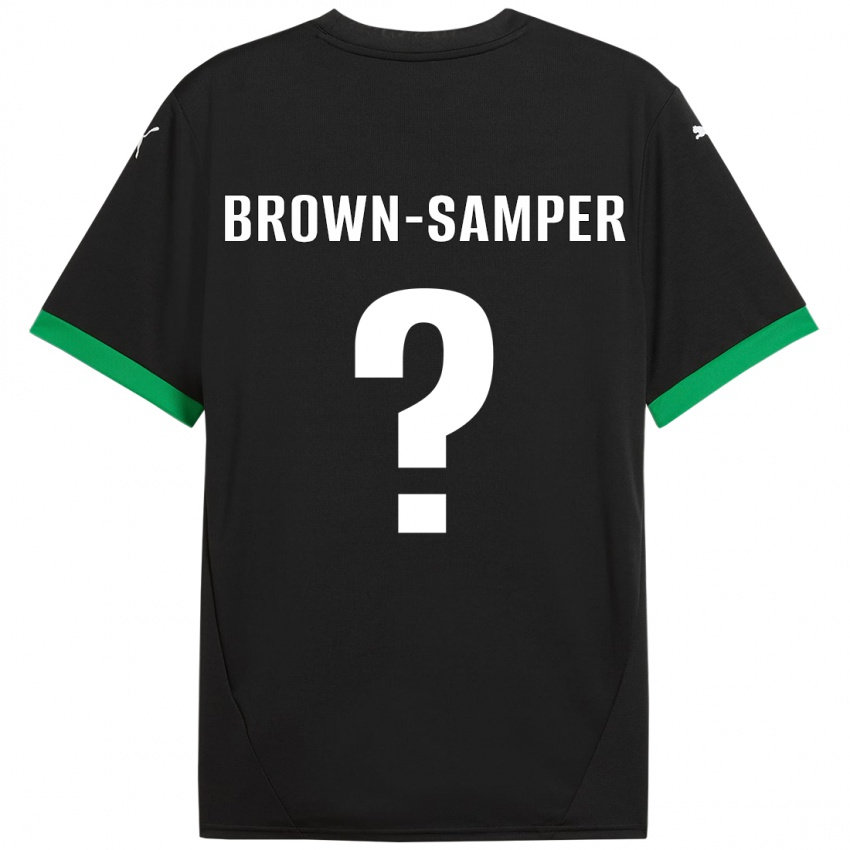 Niño Camiseta Isaac Brown-Samper #0 Negro Verde Oscuro 1ª Equipación 2024/25 La Camisa México