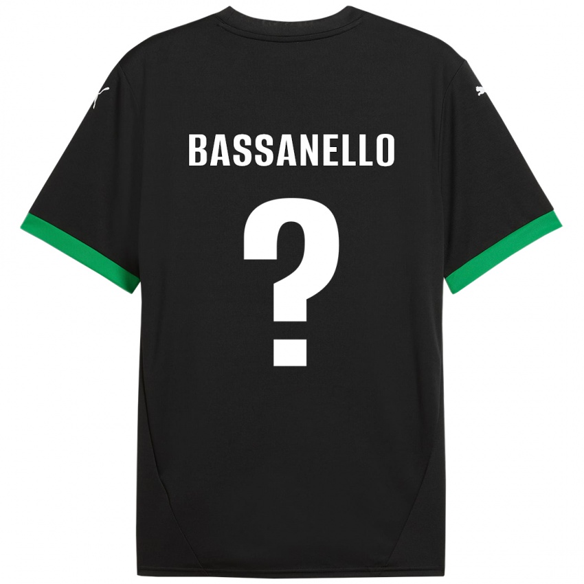 Niño Camiseta Davide Bassanello #0 Negro Verde Oscuro 1ª Equipación 2024/25 La Camisa México