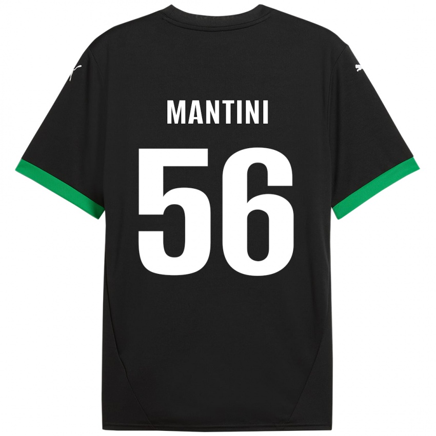 Niño Camiseta Raffaele Mantini #56 Negro Verde Oscuro 1ª Equipación 2024/25 La Camisa México